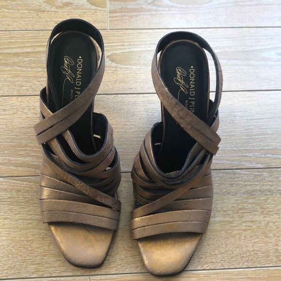 Donald j Pliner-iuna gold sandal (size:7.5) - Picture 4 of 8